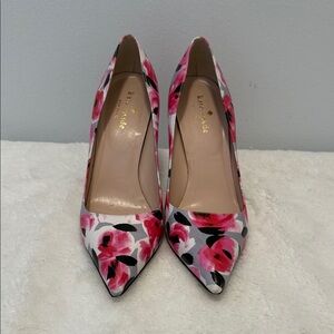 Kate Spade New York Licorice Floral 4” Stiletto Heels Sz 6.5
